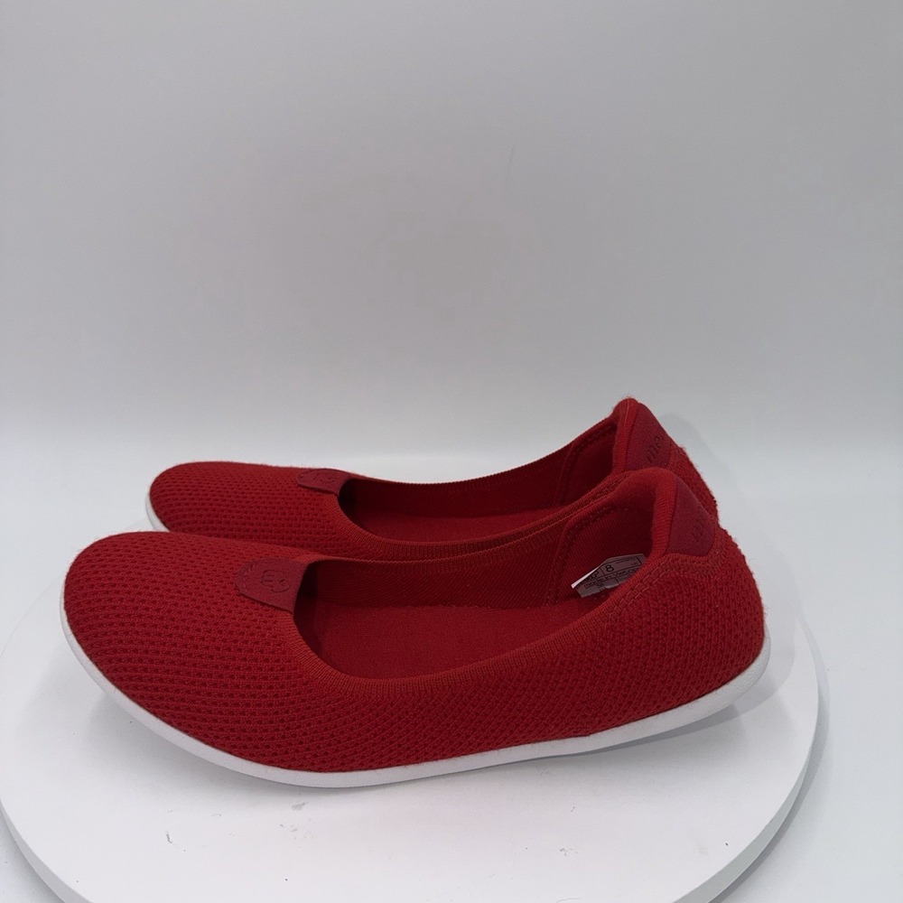 Merinos Women's Ballet Flats Size 8 Red Merino Wool Slip-On Comfort Shoes Casual